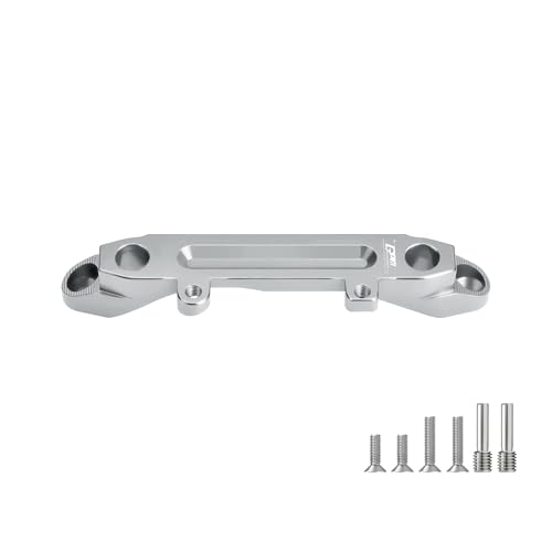 GPM Front Upper Shock Tower Brace 6061-T6 Alloy for Axial SCX10 III Jeep JLU CJ-7 Ford Bronco Chevy K10 Rock Crawler (Silver) - color: Silver