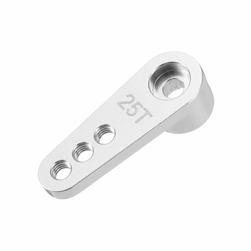 MECCANIXITY Metal 25T 25 Teeth Steering Servo Single Arm Horn Silver for DIY RC Car/Boat/Airplane Boat Accessories - color: Silver