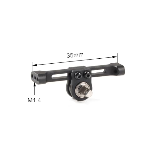 1/24 RC Crawler Aluminum Carrier Bearing Cross Member Adjustable for SCX24 Custom Build 1/24 Comp Rig Crawler 35mm Width with 3mm D Shaped Shaft
