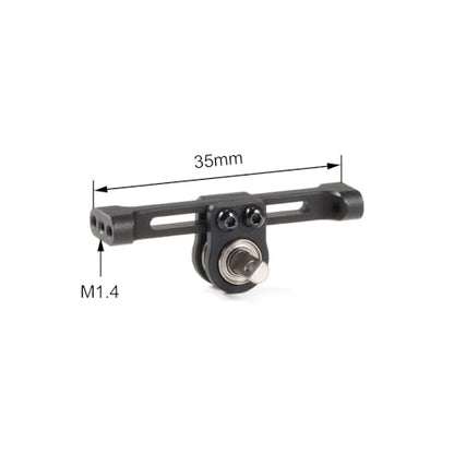 1/24 RC Crawler Aluminum Carrier Bearing Cross Member Adjustable for SCX24 Custom Build 1/24 Comp Rig Crawler 35mm Width with 3mm D Shaped Shaft
