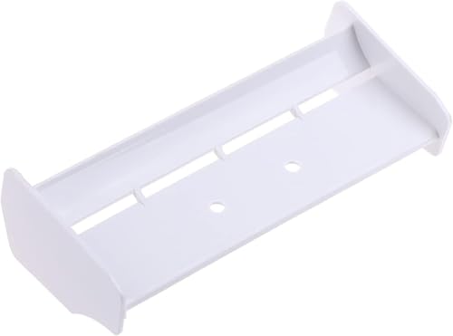 1/10 RC Plastic Rear Spoiler Compatible with 1:10 Scale RC Off-Road Short Course Truck Buggy Racing Rear Wing Tail (White) - color: White