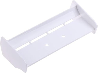 1/10 RC Plastic Rear Spoiler Compatible with 1:10 Scale RC Off-Road Short Course Truck Buggy Racing Rear Wing Tail (White) - color: White