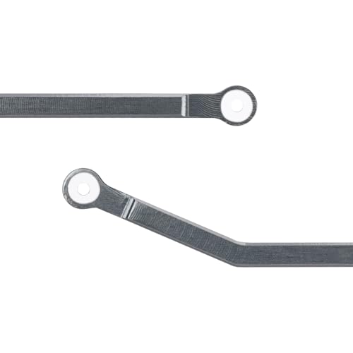 DJX 10PCS Aluminum High Clearance Links Set Front & Rear Link with Steering Link Suitable for Axial SCX30 Upgrades Parts (Titanium) - color: Titanium