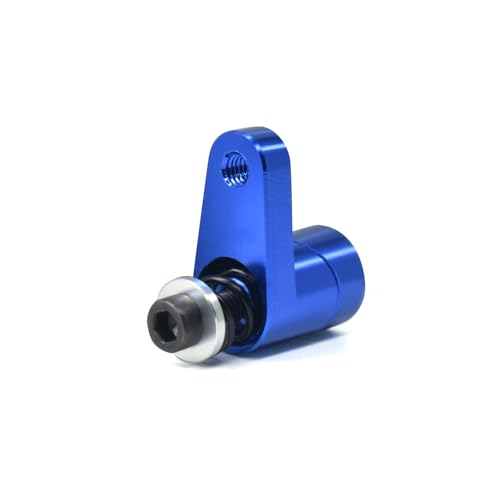 Metal Aluminum 20T Servo Horn for ARRMA 1/18 Granite GROM/1/18 Typhon GROM/ 1/14 Mini Mojave GROM RC Servo Arm Horns Parts (Blue) - color: Blue