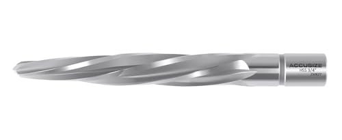 Accusize Industrial Tools Chucking Reamer, 3/4", 0521-0034 | 3/4" HSS Aligning Reamer with 3/4" Weldon Shank - size: 3/4", (0521-0034)