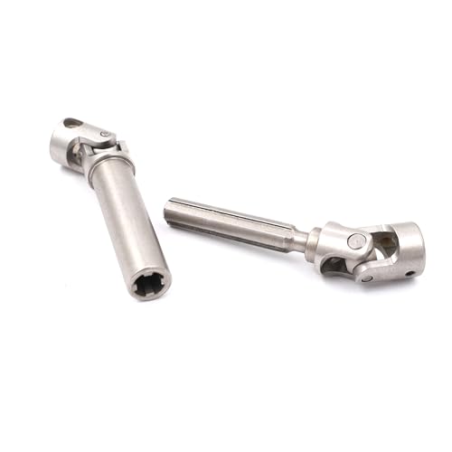 Stainless Steel Center Drive Shafts for Redcat Ascent-18 1/18 RC Car | Front and Rear Drive Shaft,CNC Machined,Ascent-18 1/18 RC Crawler Upgrades Parts,Rust Resistant,High Strength