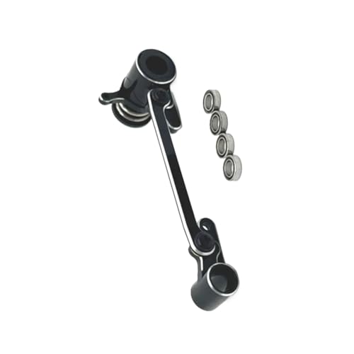 for Wltoys for 144001 144010 124007 124008 124016 124017 124018 124019 Metal Steering Assembly RC Car Upgrade Parts Accessories RC Car Repair Kit(Black) - color: Black