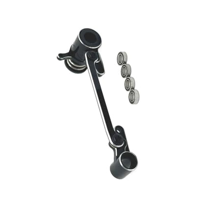 for Wltoys for 144001 144010 124007 124008 124016 124017 124018 124019 Metal Steering Assembly RC Car Upgrade Parts Accessories RC Car Repair Kit(Black) - color: Black