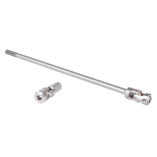 Cut to Length Drive Shaft Stainless Steel 232-248mm Universal Joint Driveshaft for 1/10 RC Crawler Axial SCX10 Capra TRX4 Redcat Gen8 Gen7 Upgrades Parts(Silver) - color: Silver