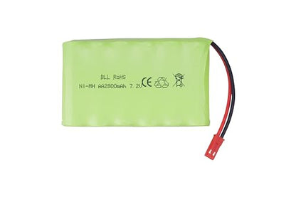 sea jump 2PCS 7.2V 2800mah AA Rechargeable Ni-MH Battery with JST-2P Plug and USB Charging Cable for New Cersion TR-211 TR-212 TR-215 550 RC Excavator, Truck, Engineering Cehicle TR-211 RC Toy