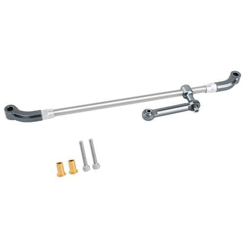 Stainless Steel +Aluminum Steering Linkage Set for 1/8 Losi LMT RC Monster Truck Metal Upgrade Parts (Gray) - color: Gray