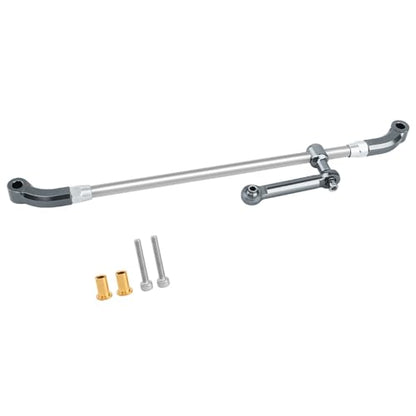 Stainless Steel +Aluminum Steering Linkage Set for 1/8 Losi LMT RC Monster Truck Metal Upgrade Parts (Gray) - color: Gray