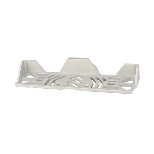 for Rock for Axial for SCX10 III Or 1/6 SCX6 1/10 RC Car Upgrade Accessories Parts CNC Aluminum Alloy Battery Mounting Tray Skid Plate RC Car DIY Parts(Silver) - size: Silver
