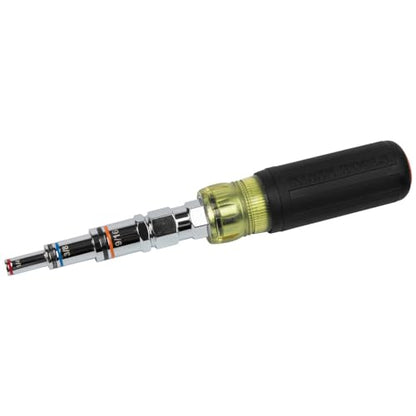 Klein Tools 32809MAG 9-in-1 Multi-Nut Driver Tool, Magnetic SAE Pass Through Driver with Hex Nut Sizes 3/16 to 3/4-Inch - style: 9-in-1 Nut Driver