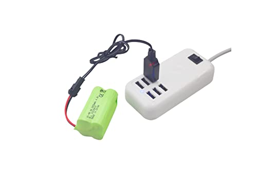 AA 4.8V 2800mah SM-2P Plug Rechargeable Battery with USB Charging Cable for Electric Toys Robot RC Boat 1/28 Stunt RC car C128 1/28 NB2801 NB2802 NB2803 Double-Sided Tumbling Spin Stunt Car