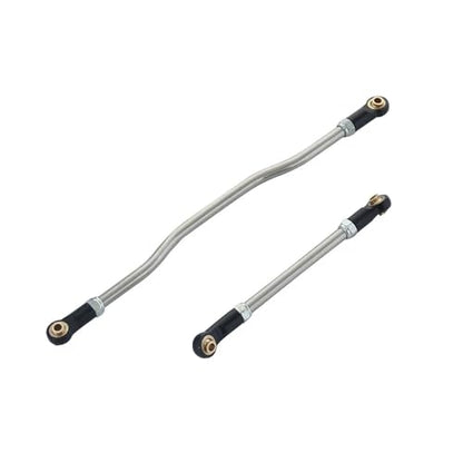 Aluminum Steering Links Kit for Axial Capra 1.9 UTB - 2Pcs Adjustable Servo Link End Rods, Metal Steering Linkage Upgrade for 1/10 RC Crawler Unlimited Trail Buggy (RTR Compatible)
