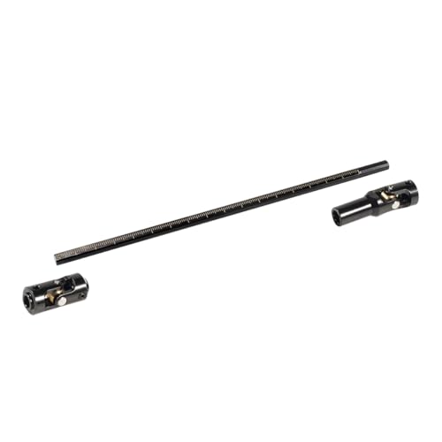 SCX10 Drive Shaft 2PCS SCX10 Driveshaft Stainless Steel Rear Front Driver Shaft 68-229mm Cut to Length for 1/10 RC Crawler LCG Rig Sportsy Scalers GSPEED Capra SCX10 Pro Element DIY SCX10 (Black) - color: Black