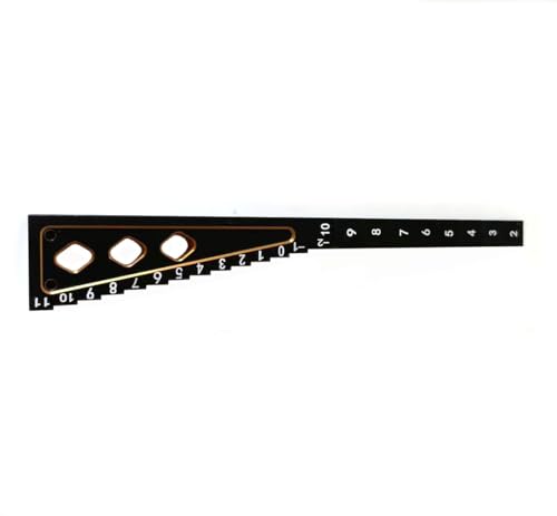 Aluminum RC Ride Height Gauge RC Measuring Tool for 1/8 1/10 Cars | 0.5mm precise markings for accurate height&droop setup, durable aluminum build, lightweight portable,fits 1/8 & 1/10 chassis - color: Black Gold
