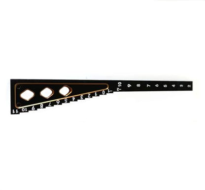 Aluminum RC Ride Height Gauge RC Measuring Tool for 1/8 1/10 Cars | 0.5mm precise markings for accurate height&droop setup, durable aluminum build, lightweight portable,fits 1/8 & 1/10 chassis - color: Black Gold