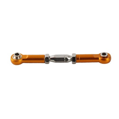 Tbest RC Pull Rod, 6Pcs Adjustable Servo Links Tie Rod Aluminum Alloy Turnbuckle Rod Linkage Set for RC Hobby Car Model(Gold)