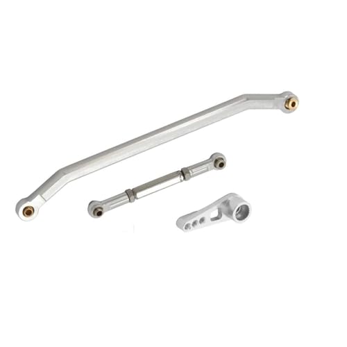 RC Links Linkage Compatible with MN128 MN86 MN86S MN86K MN86KS MNG500 1/12 RC Track Truck Upgrade Parts Metal Steering Linkage Tie Rod and Servo Arm(Silver) - color: Silver