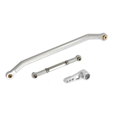 RC Links Linkage Compatible with MN128 MN86 MN86S MN86K MN86KS MNG500 1/12 RC Track Truck Upgrade Parts Metal Steering Linkage Tie Rod and Servo Arm(Silver) - color: Silver