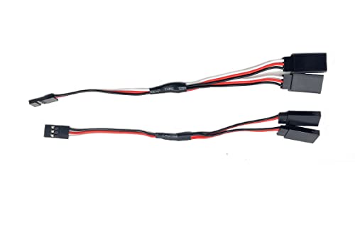 8Pcs 15cm/5.9inch Servo Extension Cables, Male to Female, JR (Futaba) Compatible, RC Plane, Drone, Airplane
