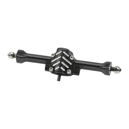 Aluminum Front/Rear Axle with Brass Kunckles/Steering Link/Gear/Bearing/CVD Whole Set for SCX30 Cars Upgrade Parts BK: Black R: Red (Black) - color: Black