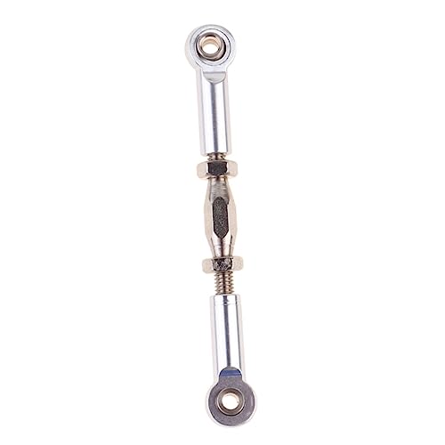 KOMBIUDA 6pcs Aluminum Turnbuckle Rod Linkage for Rc Car Steering Shaft Upgrade Compatible Rc Trucks Crawler Parts - color: Silver