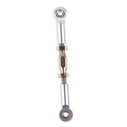 KOMBIUDA 6pcs Aluminum Turnbuckle Rod Linkage for Rc Car Steering Shaft Upgrade Compatible Rc Trucks Crawler Parts - color: Silver