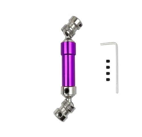 RC Car Transmission Shaft For WLtoys 12428 12423 1/12 Metal Rear Drive Shaft CVD 80mm Dog Bone Transmission Shaft RC Car Short Course For Desert Buggy RC Car Parts(Purple) - color: Purple