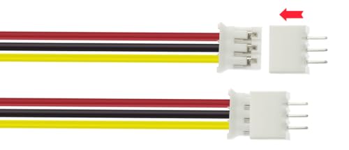 80Pcs JST 2.0 PH 3 Pin Connector Plug Set - 40 Female With 150mm Cable Wire & 40 Male Micro PH2.0mm - Mini 3 Pin Plugs - size: Jst-2.0-Ph-3Pin-40pcs