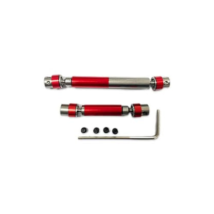 Rc Parts Compatible with HOBBYPLUS CR-18P for Rock for TRX4 for Redcat 4WD 1/18 RC Crawler Car Parts 2pcs Metal Center Drive Shaft Set - color: Red