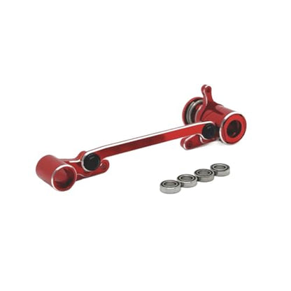 for Wltoys for 144001 144010 124007 124008 124016 124017 124018 124019 Metal Steering Assembly RC Car Upgrade Parts Accessories RC Car Repair Kit(Red) - color: Red