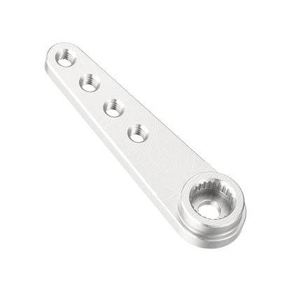 MECCANIXITY 5 Pcs Aluminum Servo Horn Long 25T Steering Arm 37mm Length Silver Suitable for DIY RC Car/Boat/AirplanesBoat Model Accessories - color: Silver