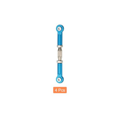 MECCANIXITY 4 Pcs Steering Servo Turnbuckle Rod RC Aluminum Alloy Linkages for HSP 1/10 94123 On-Road RC Car (Blue, 62mm) - color: Blue, size: 62mm