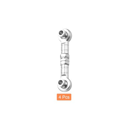 MECCANIXITY 4pcs Steering Servo Turnbuckle Rod RC Aluminum Alloy Linkages for HSP 1/10 94123 On-Road RC Car(White) - color: White, size: 32mm