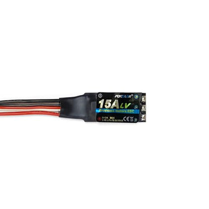 FLYCOLOR 15A ESC RC Brushless Motor Electric Speed Controller | Built-in 5V/2A BEC Support 2S-4S LiPo Battery for Radiolink A560 RC Airplane