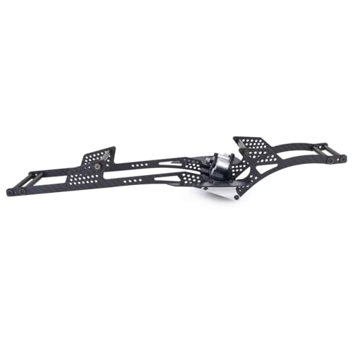 Performance Carbon LCG Chassis Kit with Brace Rock Sliders Delrin Skid Plate for 1/10 RC Crawler Comp Rigs SCX10 Capra Upgrade (Chassis Kit C) - style: Chassis Kit C