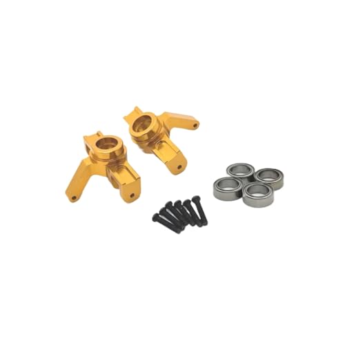 RC Car Upgrade Part for Mjx 16207 16208 16209 16210 1/16 Front Steering Cup and Bearing Rc Model Crawler Car Truck for Buggy Accessories Upgrade Parts(Yellow) - size: Yellow