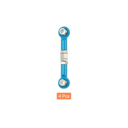 MECCANIXITY 4 Pcs Steering Servo Turnbuckle Rod RC Aluminum Alloy Linkages for HSP 1/10 94123 On-Road RC Car (Blue, 38mm) - color: Blue, size: 38mm