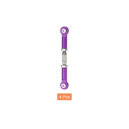 MECCANIXITY 4 Pcs Steering Servo Turnbuckle Rod RC Aluminum Alloy Linkages for HSP 1/10 94123 On-Road RC Car (Purple, 62mm) - color: Purple, size: 62mm