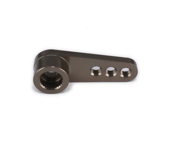 Aluminum 25T Steering Servo Horn Arm,RC Steering Servo Arm Horn for RC 1:8 1:10 Model Car/Boat Futaba HSP HPI Wltoys Himoto Redcat Axial 3 pcs/Set (Titanium) - color: Titanium
