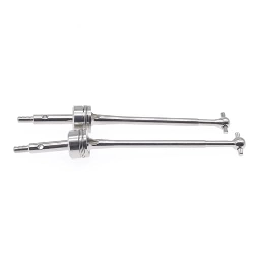 For Wltoys 144001 1/14 Rc For Hobby Model Car For Buggy Option Hop-ups Parts 2pcs Parts #45 Hardened Steel CVD Drive Shaft RC Car Transmission Shaft(Silver) - color: Silver