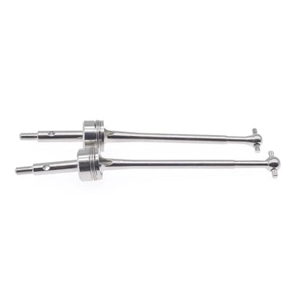 For Wltoys 144001 1/14 Rc For Hobby Model Car For Buggy Option Hop-ups Parts 2pcs Parts #45 Hardened Steel CVD Drive Shaft RC Car Transmission Shaft(Silver) - color: Silver