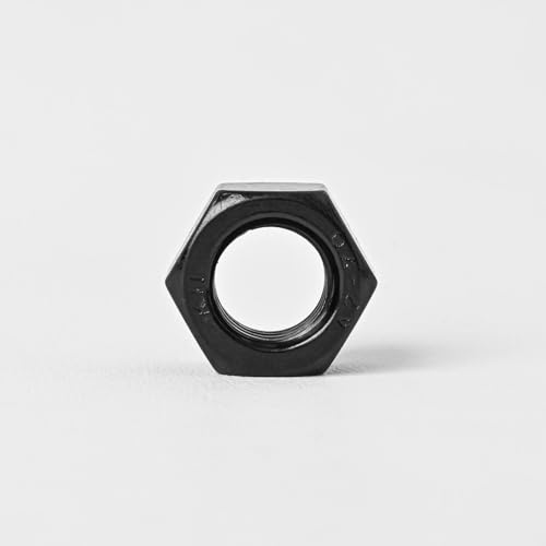 M5-0.8 (100 Pack) Hex Head Nuts, Black Oxide 304 Stainless Steel 18-8 Hexagon Nuts, Hex Drive, Standard Inch Coarse Thread - size: M5-0.8