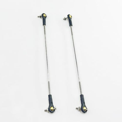 2PCS RC Toy Push Rod Adjustable Tie Rods Ball Head Joint Servo Linkage Link Rod for RC Airplane Helicopter Car Boat DIY Model Toy Parts (M2x150mm) - style: M2x150mm