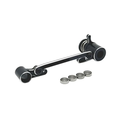 for Wltoys for 144001 144010 124007 124008 124016 124017 124018 124019 Metal Steering Assembly RC Car Upgrade Parts Accessories RC Car Repair Kit(Black) - color: Black