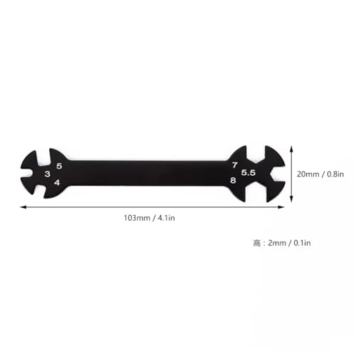For 6 In 1 Wrench Tool 3/4/5/5.5/7/8mm Turnbuckles With Nuts Multifunctional Rc Car For Toys Parts Accessories And Upgrades RC Car Upgrade Part