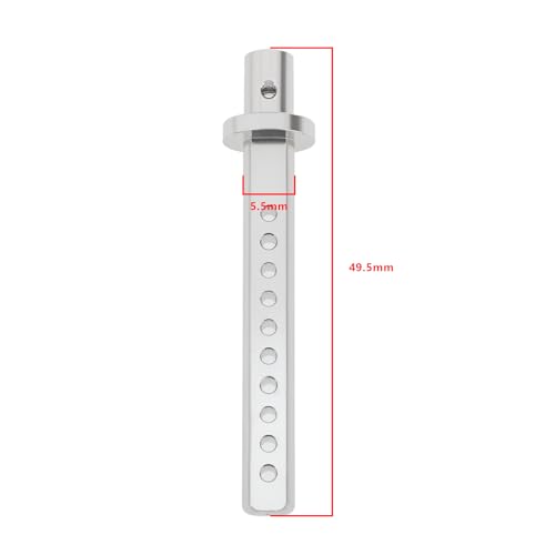 4Pcs RC Car Body Posts Mount Holder Column 1/10 RC Crawler Cars Parts Aluminum Body Post Mounts Compatible with Axial SCX10 90046 RC4WD D9 Silver - color: silver